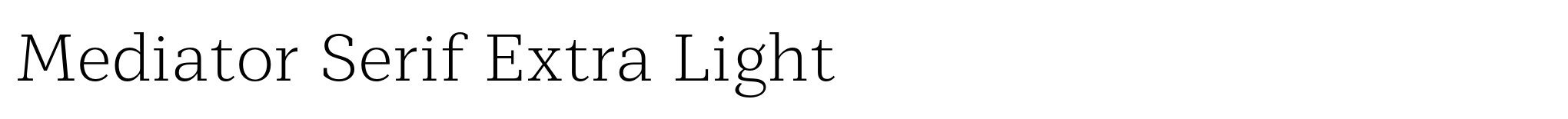 Mediator Serif Extra Light image